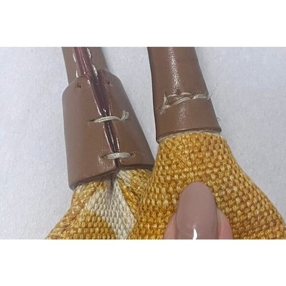 Kate Spade Hinkley Karen Bag Creme Marigold Polka Dot Canvas w/Leather Trim - Picture 10 of 10